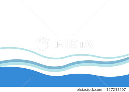波形曲線背景插圖素材 - 簡潔的藍色背景,白色背景 波形曲線背景插圖素材 - 簡潔的藍色背景,白色背景 127255307