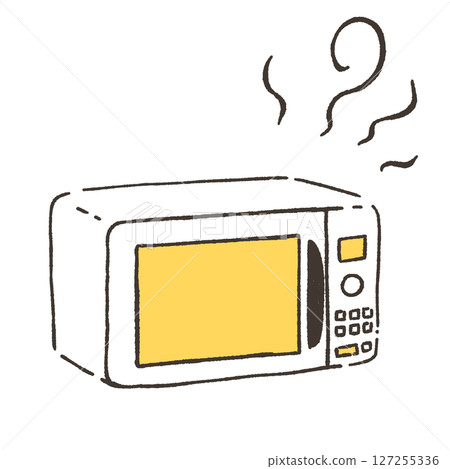 Illustration of a smelly microwave Illustration of a smelly microwave 127255336