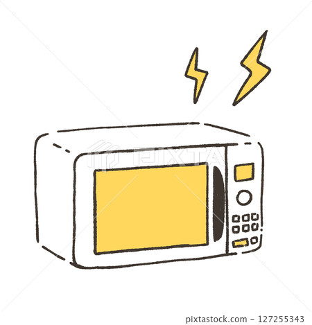 Illustration of a broken microwave oven Illustration of a broken microwave oven 127255343