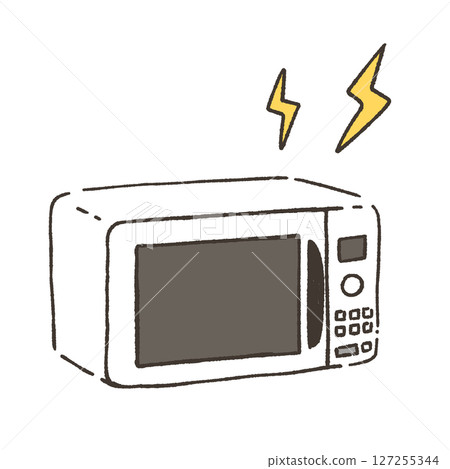 Illustration of a broken microwave oven Illustration of a broken microwave oven 127255344