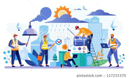 These dedicated professionals work tirelessly in various weather conditions to ensure projects are completed on time and within budget. 127255370