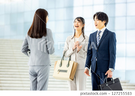 A businessman having a meeting in the office A businessman having a meeting in the office 127255583