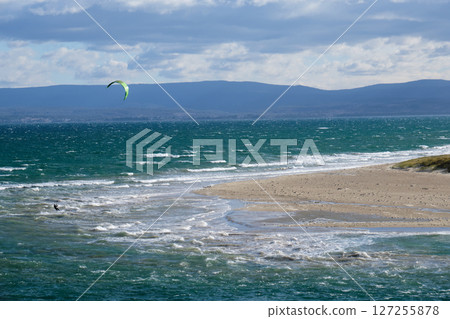 Lonely kitesurfer - Coles Bay Lonely kitesurfer - Coles Bay 127255878