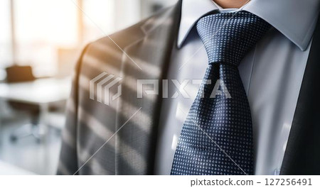 Closeup of Mans Suit and Tie Closeup of Mans Suit and Tie 127256491
