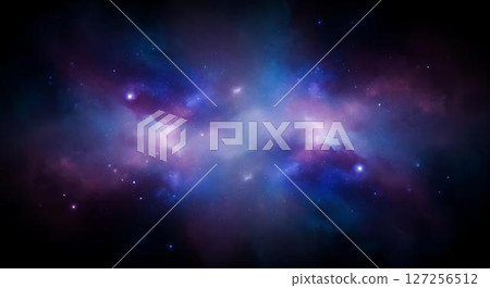 Purple and Blue Nebula Space Background 127256512