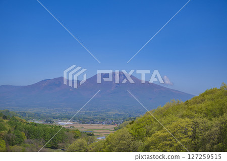 Fresh green Mt. Asama Clear sky material Fresh green Mt. Asama Clear sky material 127259515