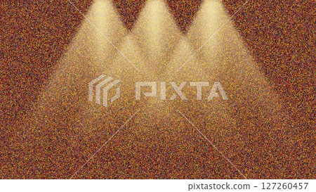 Colored Glitter Texture Pattern. Abstract Red-Yellow Dust Background. Yellow Light Spots. 127260457