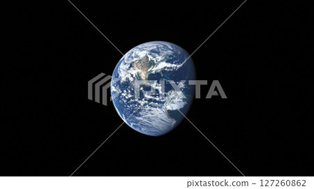 Stunning View of Earth from Space with Blue Oceans and Clouds 127260862