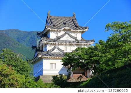 [Ehime Prefecture] Uwajima Castle tower on a clear day 127260955