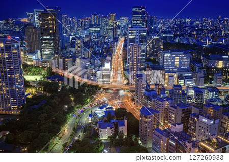 【夜景百選】從東京鐵塔主甲板眺望的東京鐵塔（赤羽十字路口） 127260988