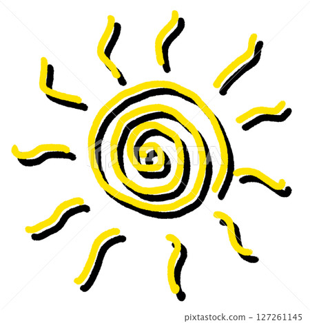 太陽插圖素材（JPEG/PNG） 127261145