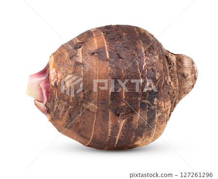 Taro isolated on white background Taro isolated on white background 127261296