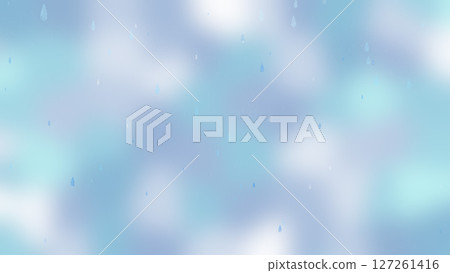 Mysterious blue and purple gradient with cute rain background design 127261416