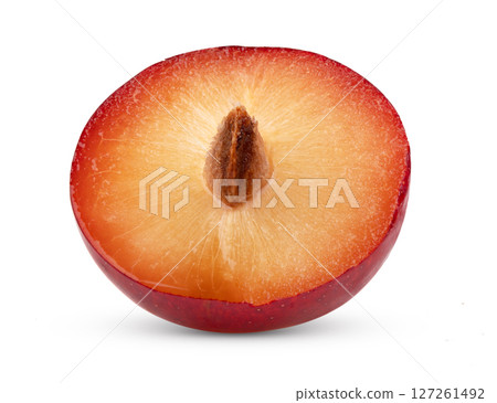 cherry plums isolated on white background 127261492