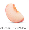 Pink Peach isolated on white background 127261528