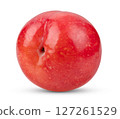 cherry plums isolated on white background 127261529
