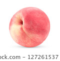 Pink Peach isolated on white background 127261537