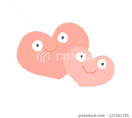 Cute heart illustration material (JPG/PNG) 127261785