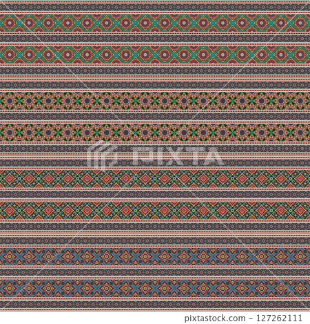 ethnic floral seamless pattern. abstract ornamental pattern 127262111
