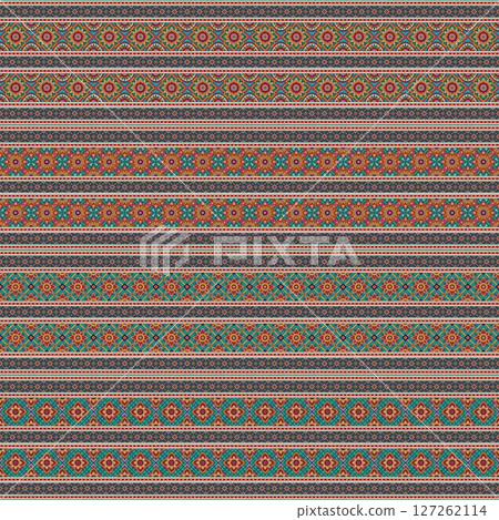 ethnic floral seamless pattern. abstract ornamental pattern 127262114