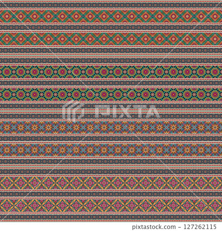 ethnic floral seamless pattern. abstract ornamental pattern ethnic floral seamless pattern. abstract ornamental pattern 127262115