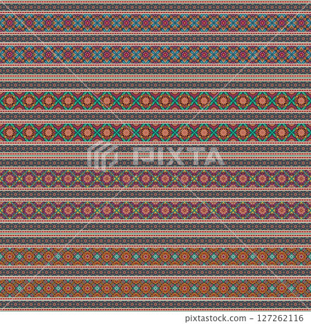 ethnic floral seamless pattern. abstract ornamental pattern 127262116