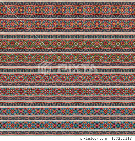 ethnic floral seamless pattern. abstract ornamental pattern ethnic floral seamless pattern. abstract ornamental pattern 127262118