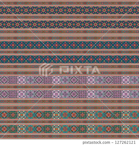 ethnic floral seamless pattern. abstract ornamental pattern 127262121