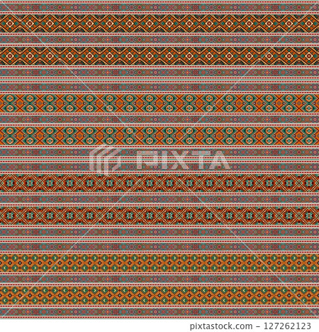 ethnic floral seamless pattern. abstract ornamental pattern ethnic floral seamless pattern. abstract ornamental pattern 127262123