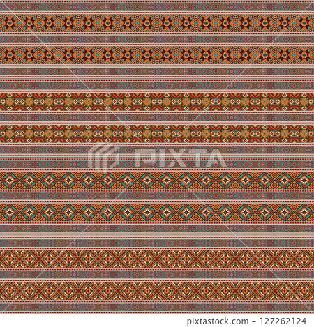 ethnic floral seamless pattern. abstract ornamental pattern ethnic floral seamless pattern. abstract ornamental pattern 127262124