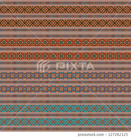 ethnic floral seamless pattern. abstract ornamental pattern ethnic floral seamless pattern. abstract ornamental pattern 127262125