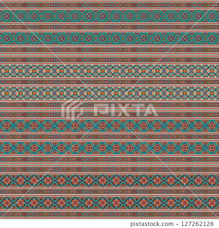 ethnic floral seamless pattern. abstract ornamental pattern ethnic floral seamless pattern. abstract ornamental pattern 127262126