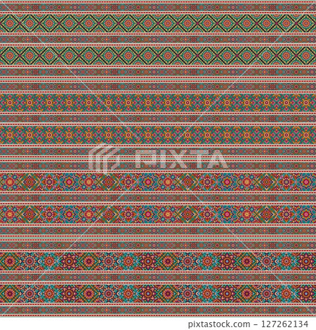 ethnic floral seamless pattern. abstract ornamental pattern ethnic floral seamless pattern. abstract ornamental pattern 127262134