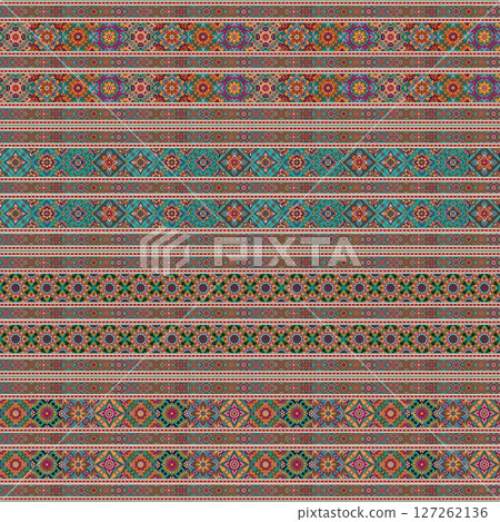ethnic floral seamless pattern. abstract ornamental pattern 127262136
