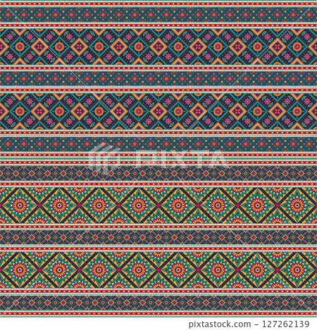 ethnic floral seamless pattern. abstract ornamental pattern ethnic floral seamless pattern. abstract ornamental pattern 127262139