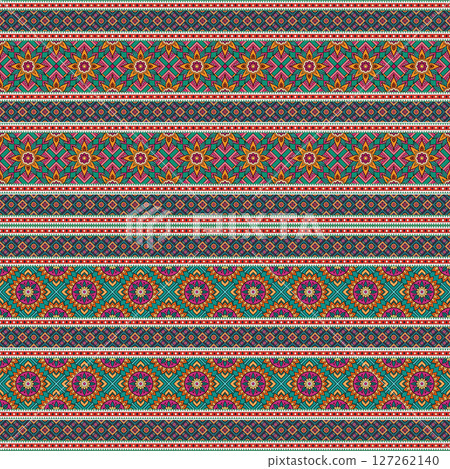 ethnic floral seamless pattern. abstract ornamental pattern 127262140