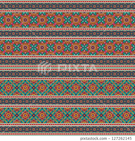 ethnic floral seamless pattern. abstract ornamental pattern 127262145
