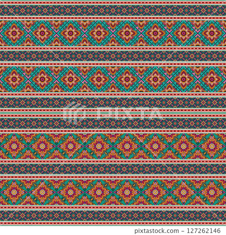 ethnic floral seamless pattern. abstract ornamental pattern 127262146