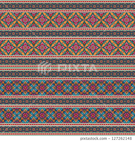 ethnic floral seamless pattern. abstract ornamental pattern 127262148