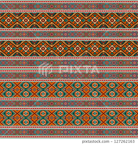 ethnic floral seamless pattern. abstract ornamental pattern ethnic floral seamless pattern. abstract ornamental pattern 127262163