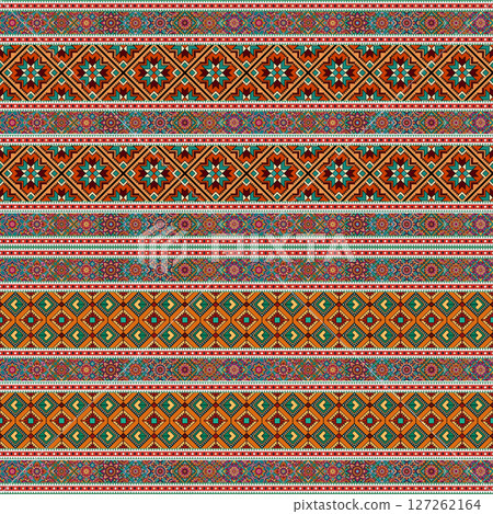 ethnic floral seamless pattern. abstract ornamental pattern ethnic floral seamless pattern. abstract ornamental pattern 127262164