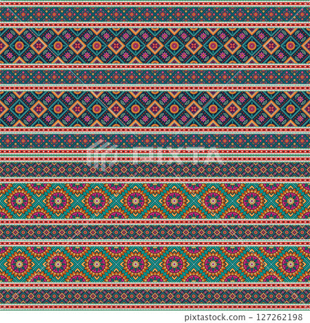 ethnic floral seamless pattern. abstract ornamental pattern 127262198