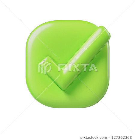 the image features a rounded square with a distinct green hue, accompanied by a prominent check shape of the same color placed diagonally across the square the image features a rounded square with a distinct green hue, accompanied by a prominent check shape of the same color placed diagonally across the square 127262368