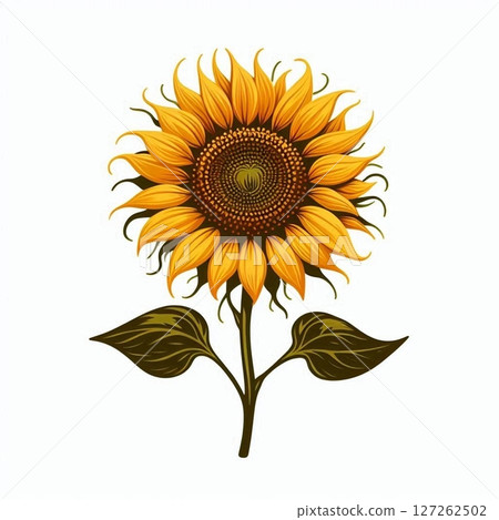 Sun-burned sunflower 127262502