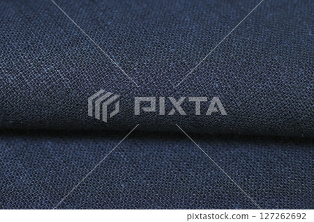 black hemp viscose natural fabric cloth color, sackcloth rough texture of textile fashion 127262692