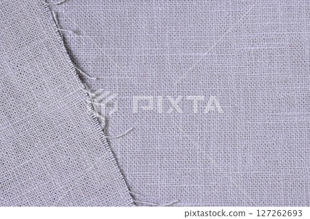 beige hemp viscose natural fabric cloth color; sackcloth rough texture of textile fashion 127262693