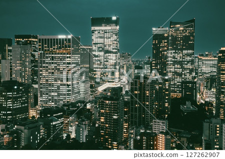 【夜景百選】從東京鐵塔主甲板欣賞的東京夜景(虎之門之丘方向) 【夜景百選】從東京鐵塔主甲板欣賞的東京夜景(虎之門之丘方向) 127262907