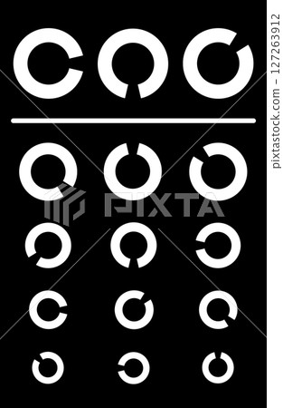 Eyesight test chart image illustration (white) 127263912