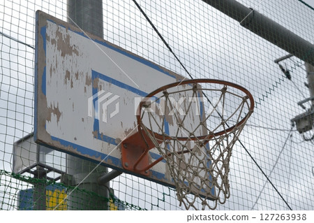 Basketball goal heading towards the goal 127263938