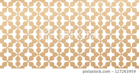 Seamless geometric pattern based on traditional art golden colors isolated white backgrounds Great design for fabric, textile, cover, wrapping paper, laser cut material templates, printing linen based Seamless geometric pattern based on traditional art golden colors isolated white backgrounds Great design for fabric, textile, cover, wrapping paper, laser cut material templates, printing linen based 127263959